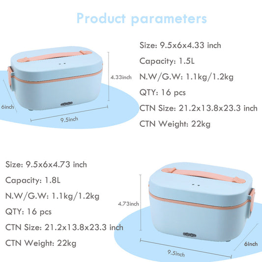 New Stainless Steel Liner Quick Plug Electric Heating For Home And Car Electric Lunch Box