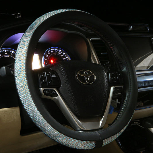 Womens Car Steering Wheel Cover Summer Rhinestone Car