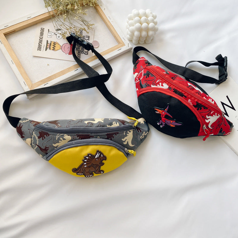 Little Boy Chest Waist Bag Cartoon Little Dinosaur Crossbody Bag