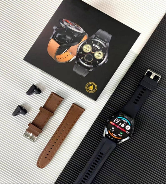 2 In 1 HI-FI Wireless Earphones Men Smart Watch