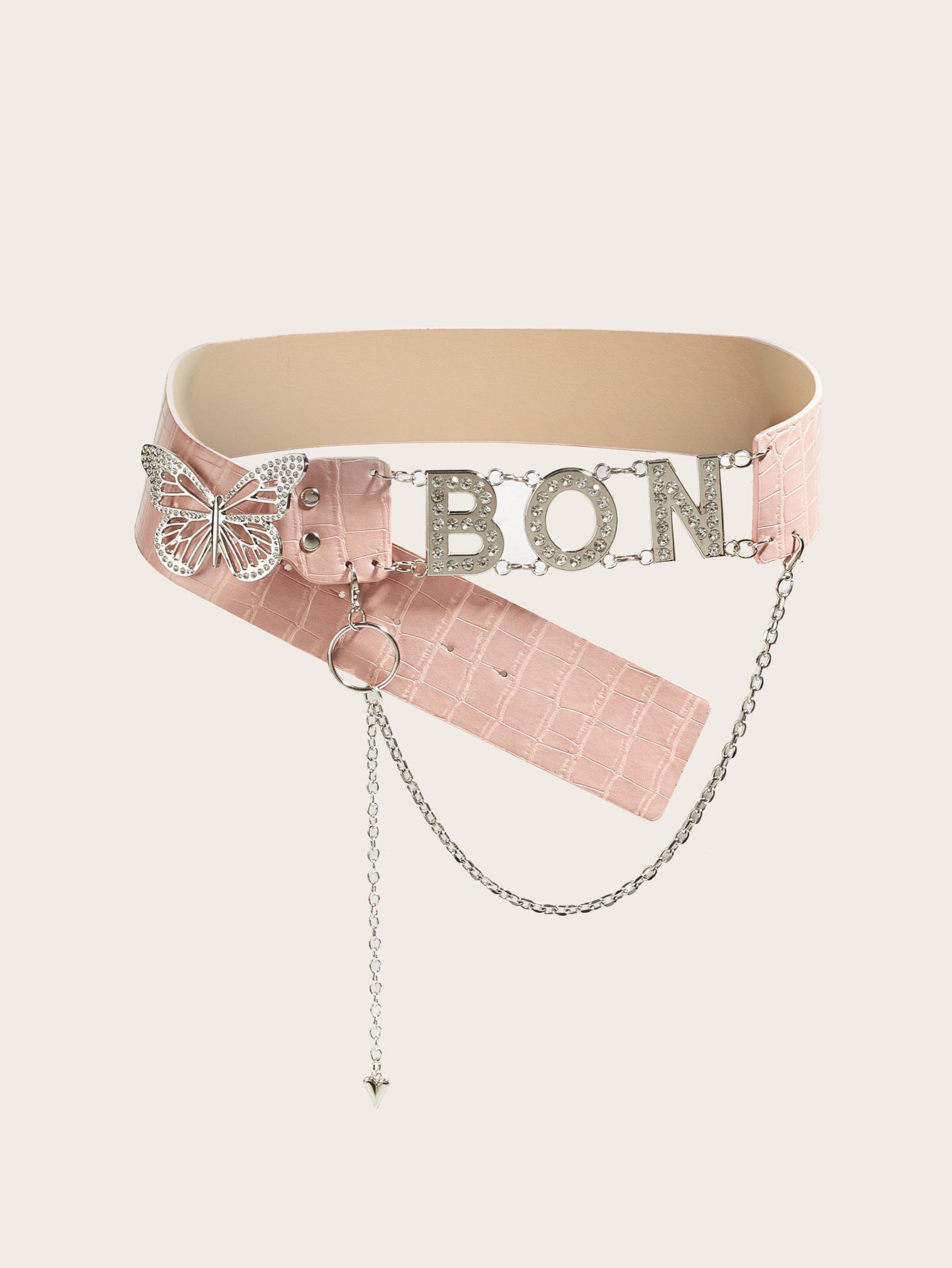 American Retro Decoration Butterfly Drill Buckle Personality Belt