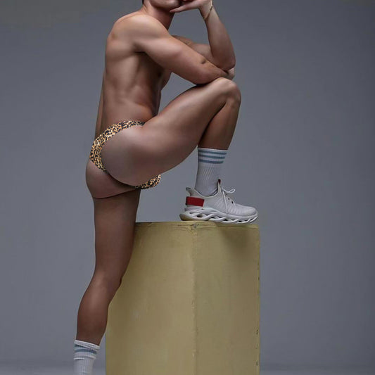 Leopard Print Briefs Couple's Same Sexy Low Waist