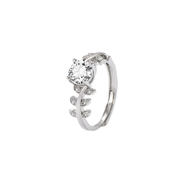 1 Carat Light Luxury High-sensitivity Ring For Female Index Finger
