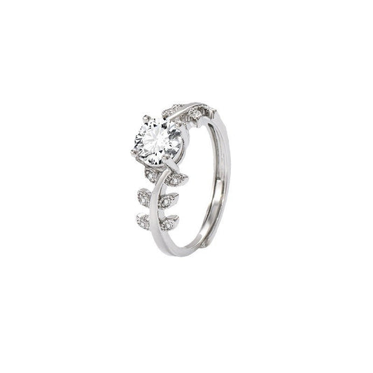 1 Carat Light Luxury High-sensitivity Ring For Female Index Finger