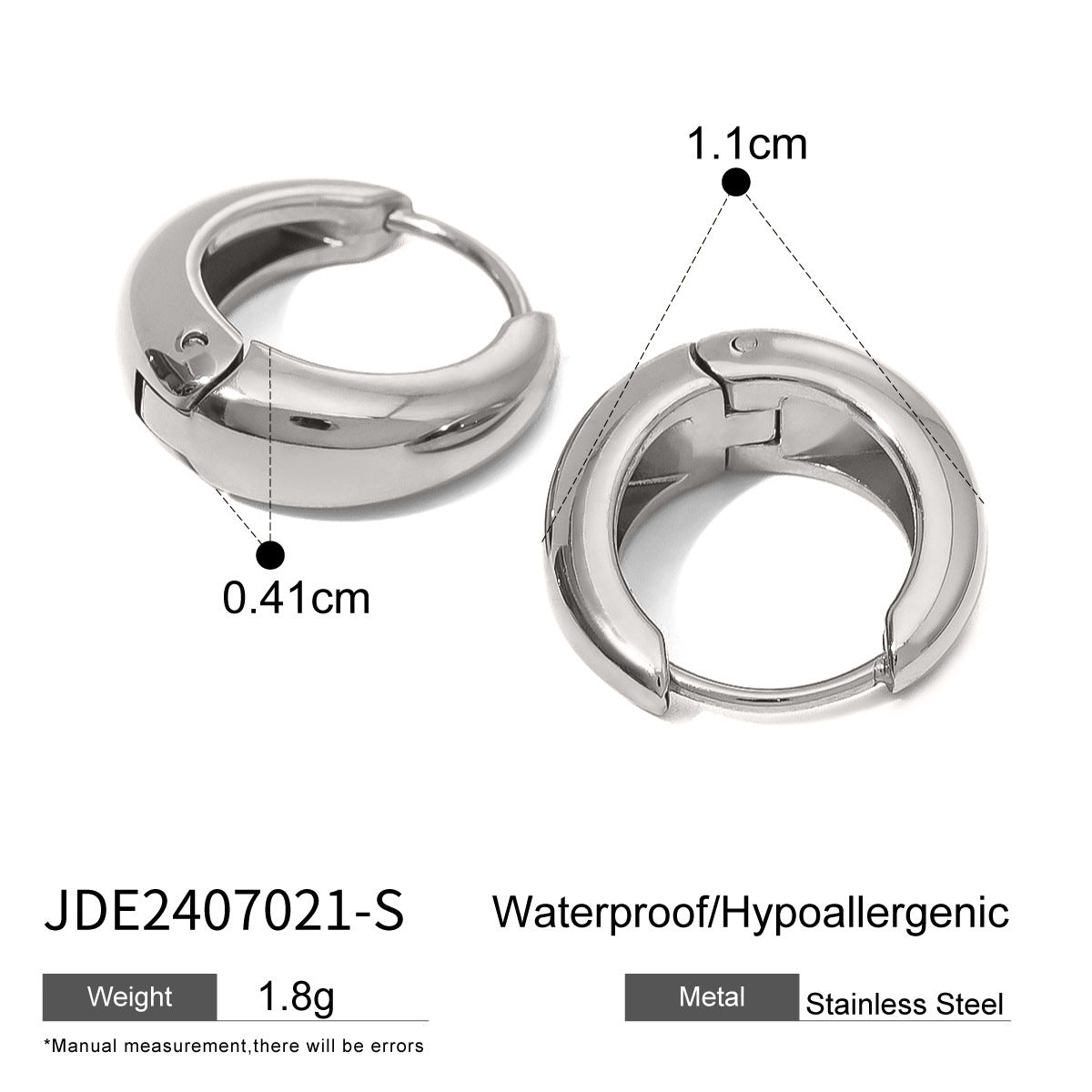 Women's High-grade Ins Stainless Steel Circle Earrings