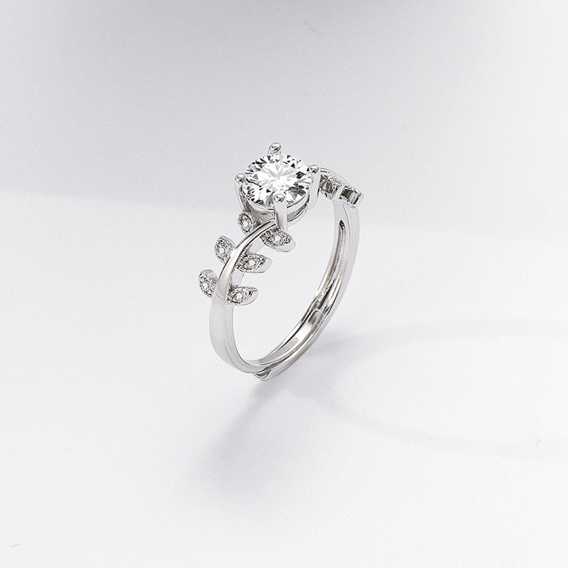1 Carat Light Luxury High-sensitivity Ring For Female Index Finger