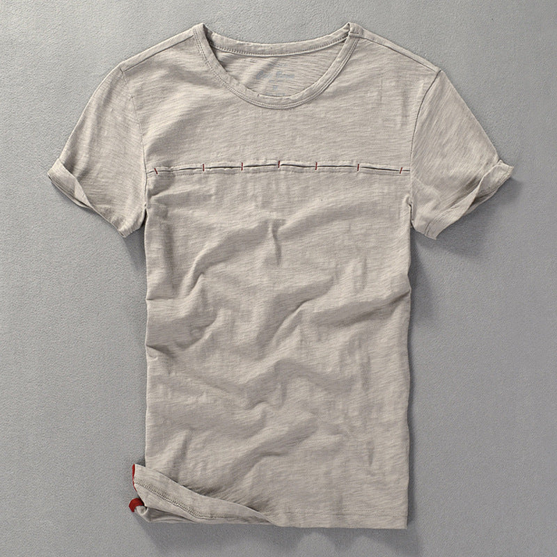 Men's Short-sleeved T-shirt Japanese Style Men's Clothing Round Neck Slim Fit