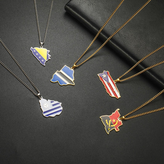 Women's Creative All-match Map Pendant Necklace
