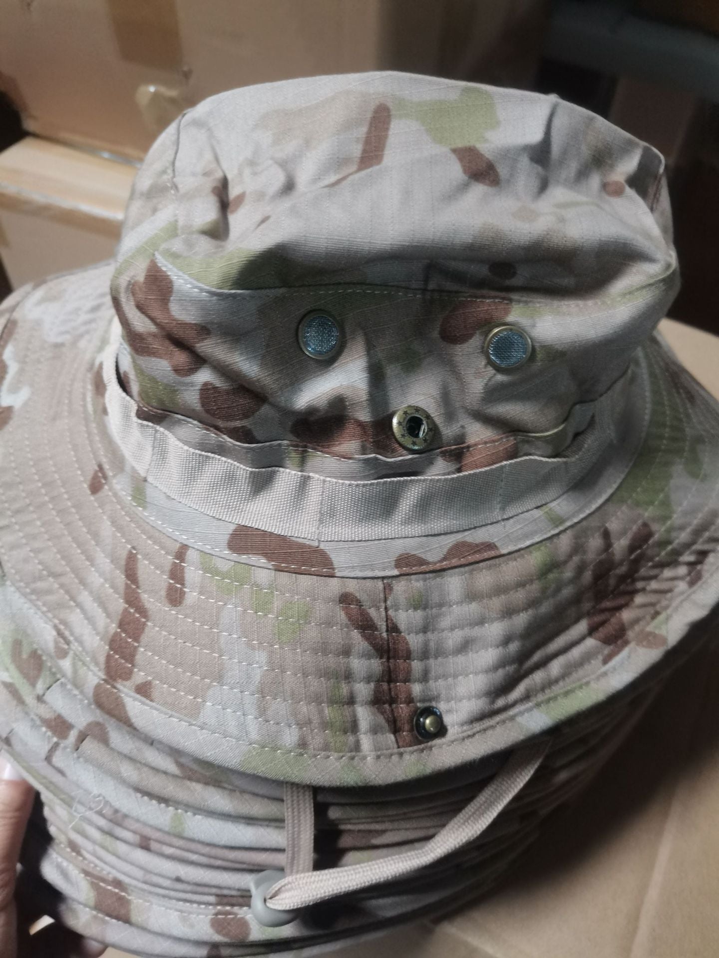 Camouflage Boonie Hat Round Edge Sun-proof Bucket Hat