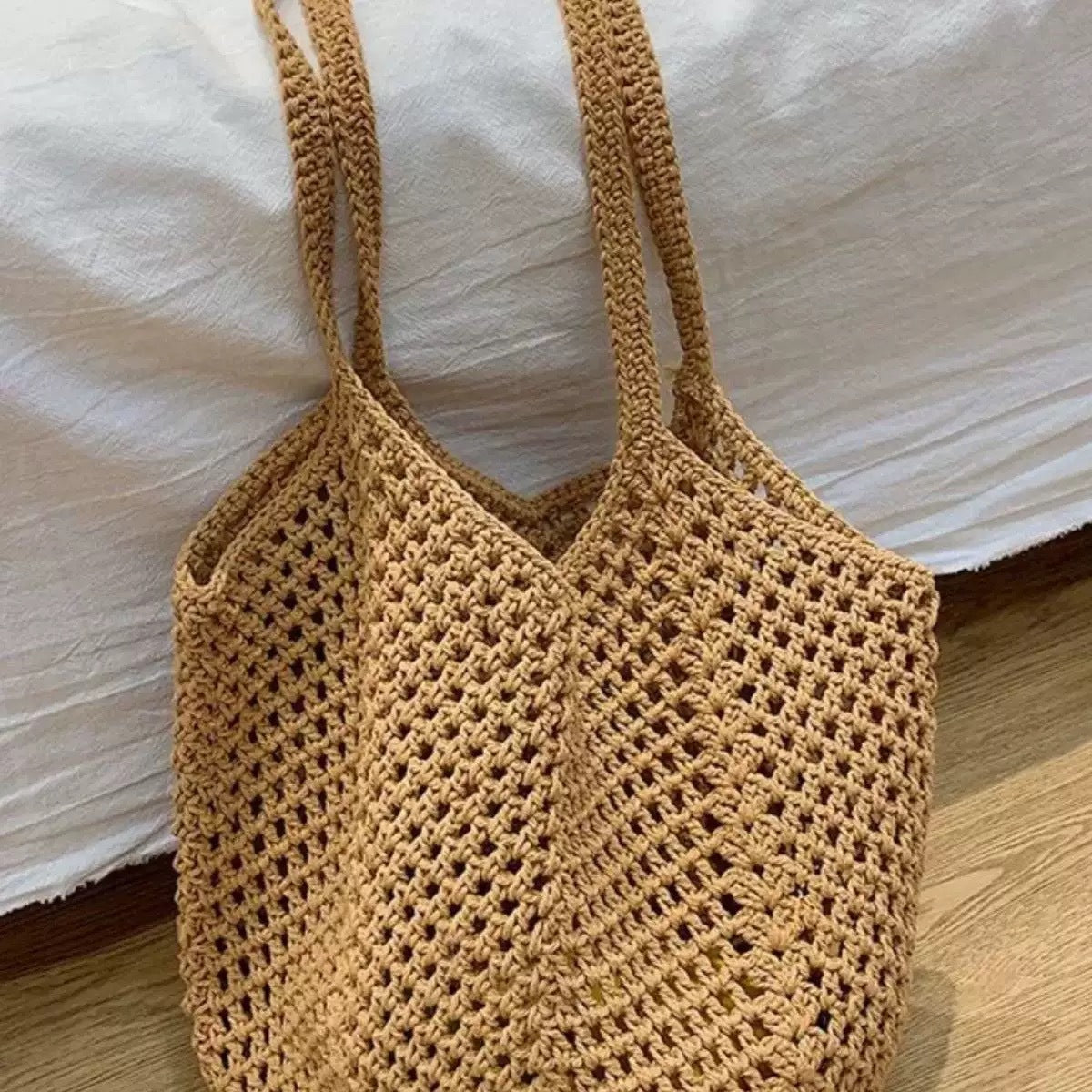 Woven Tote Hollow Holiday Straw Beach Casual Shoulder Bag