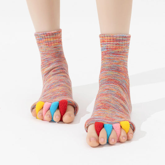 Japanese And Korean Women's Colorful Yoga Toe Socks