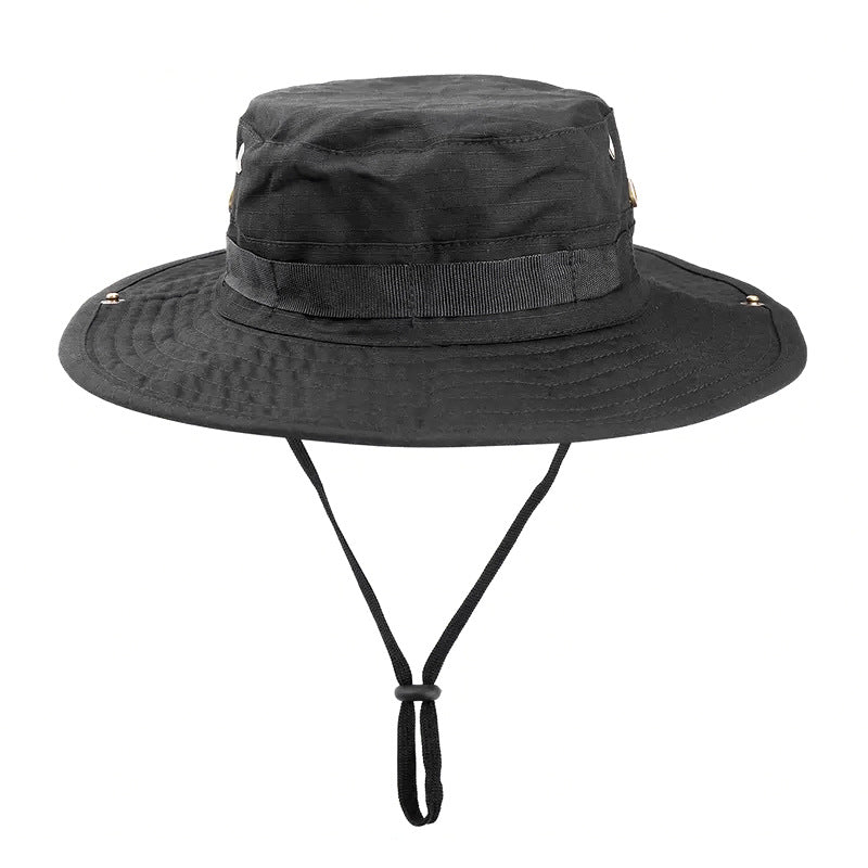 Camouflage Boonie Hat Round Edge Sun-proof Bucket Hat