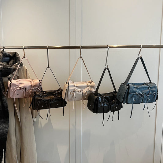 Square Bow Sewing Hand Messenger Bag