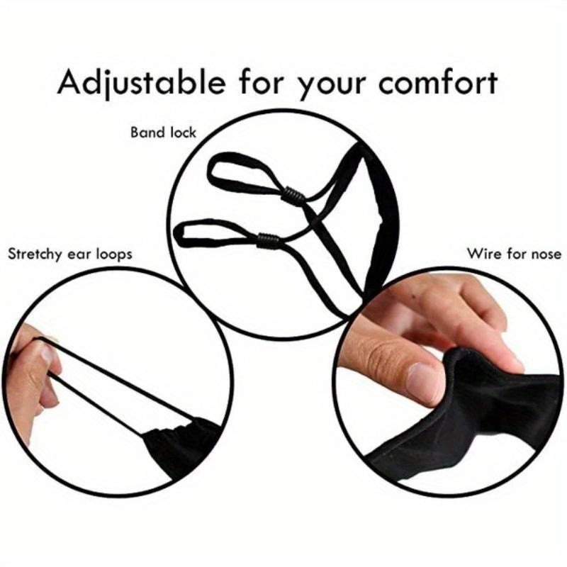 3-piece Set-Cotton Reusable And Adjustable Mask With Filter Bag