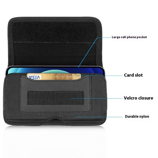 Men's Multi-functional Horizontal And Vertical Nylon Cloth Belt Slot Waist Bag