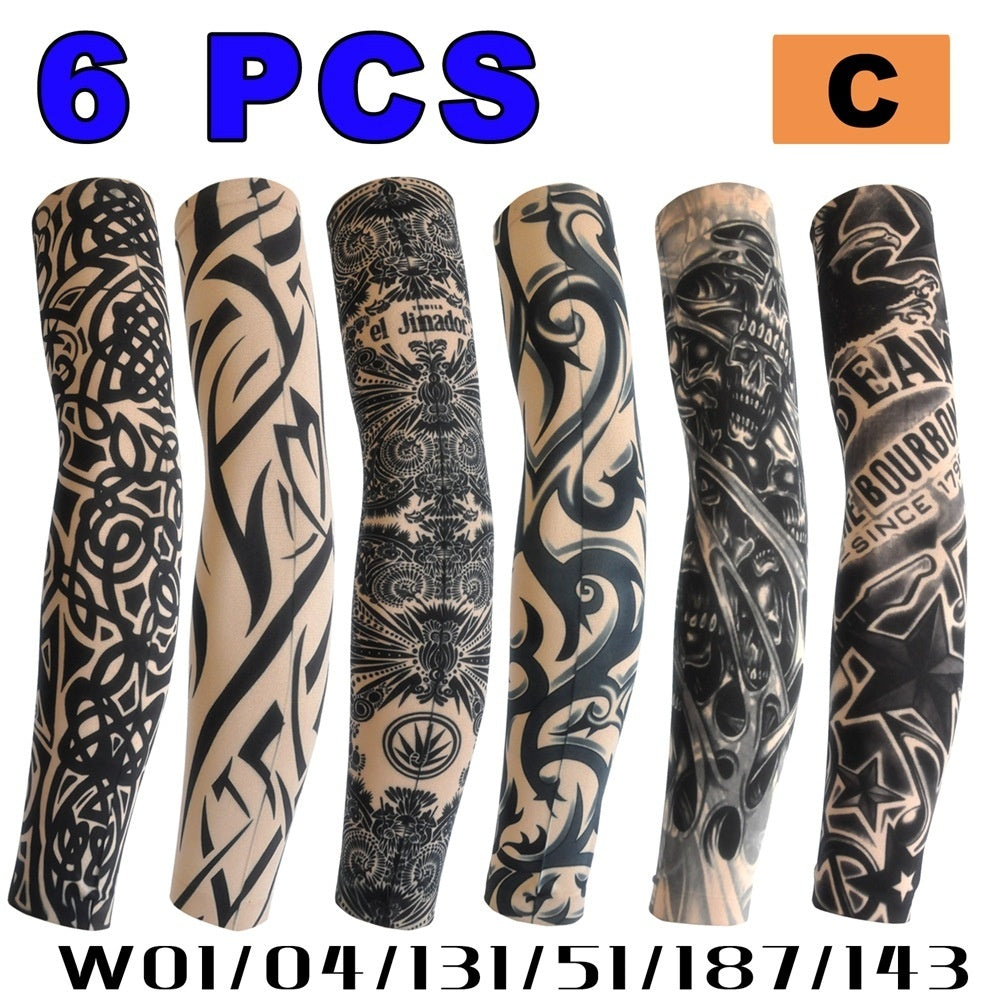 6-piece Combination Seamless Riding Tattoo Sun Protection Oversleeve