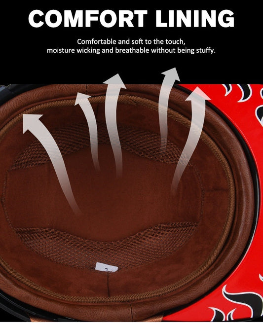 Creative Printed Retro Home Motorcycle Helmet