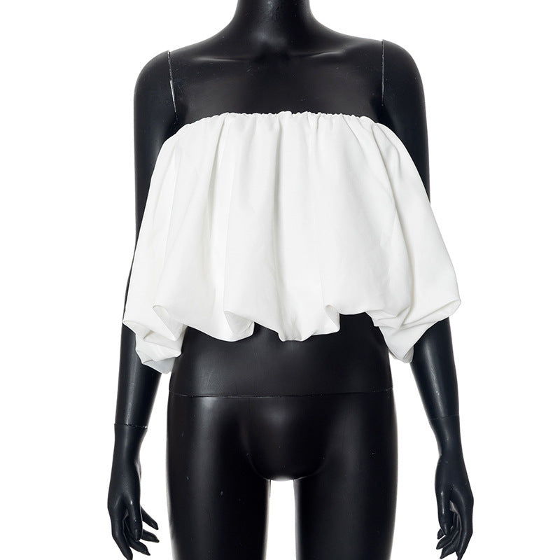 Solid Color Two-way Tube Top Top Skirt