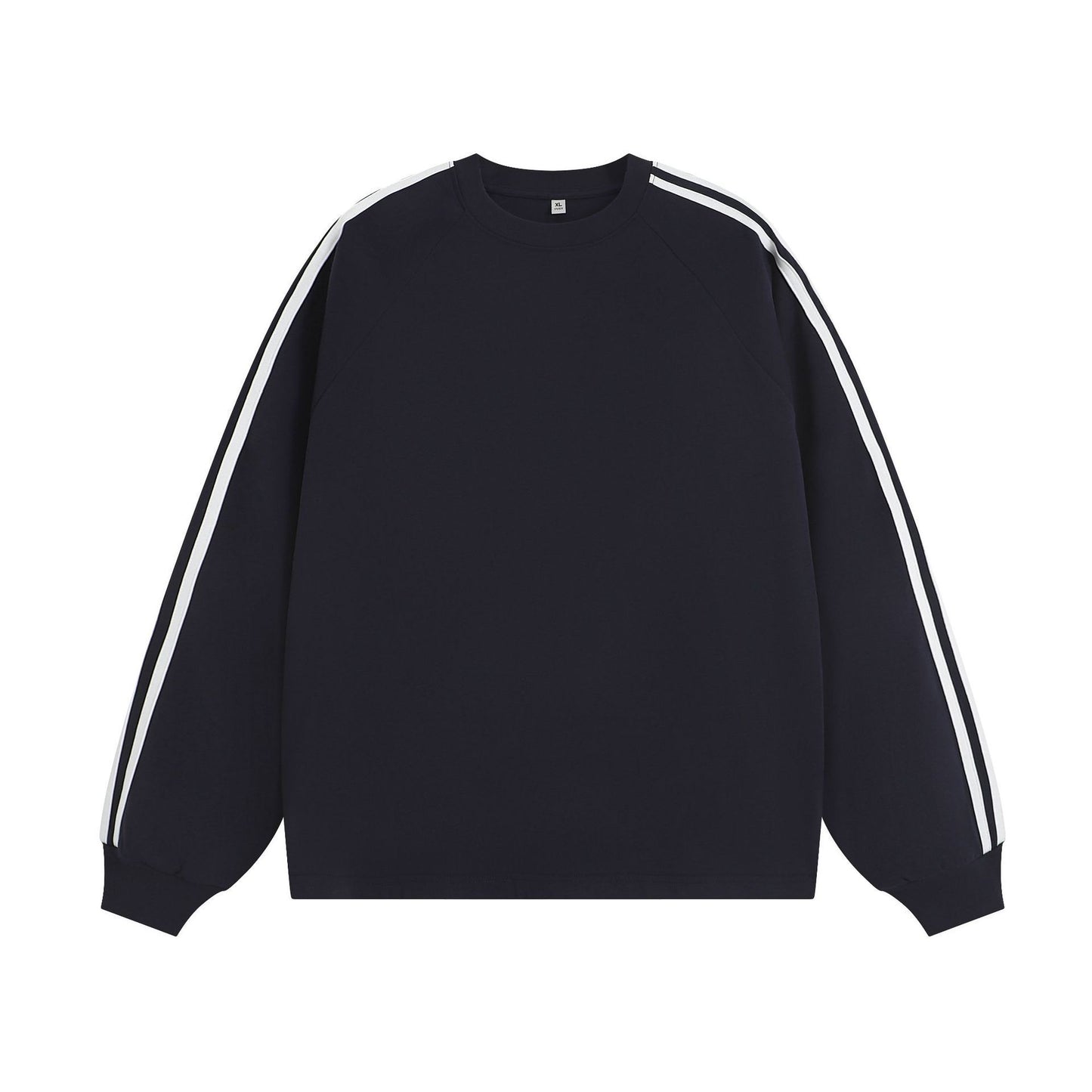 American-style Retro Three-bar Long-sleeved T-shirt For Men