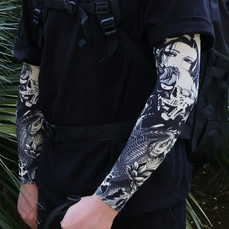 Men's Tattoo UV Protection Outdoor Sun Protection Ice Sleeve