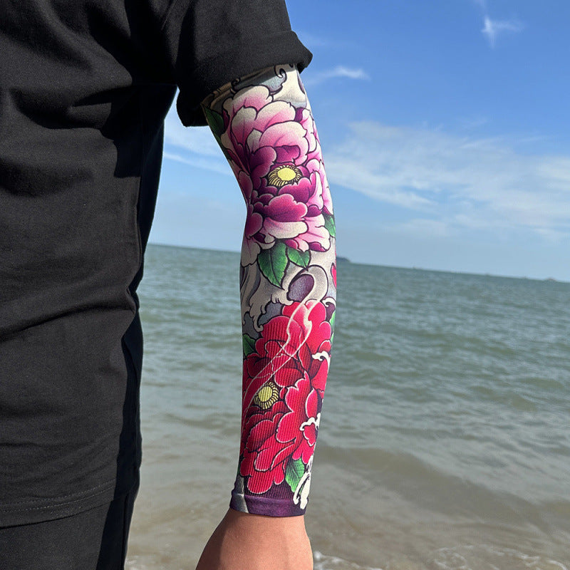 Men's Tattoo UV Protection Outdoor Sun Protection Ice Sleeve