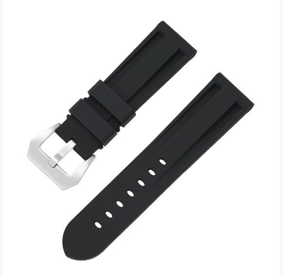 Solid Color Silicone Camouflage Men's Rubber Watch Strap