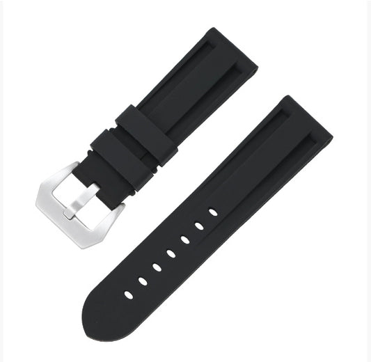 Solid Color Silicone Camouflage Men's Rubber Watch Strap