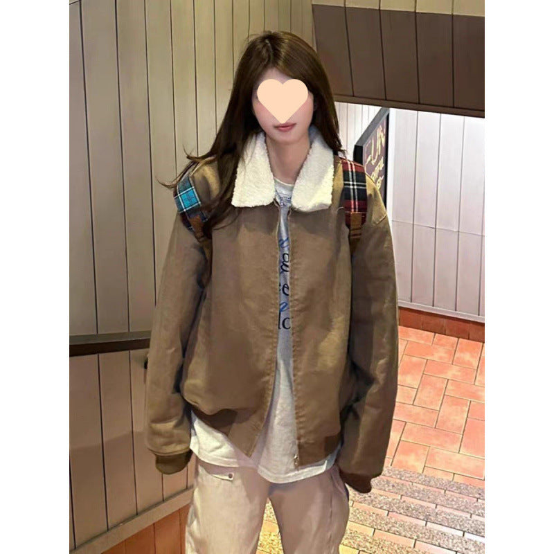 Loose Fashion Brand Thick Warm Jacket