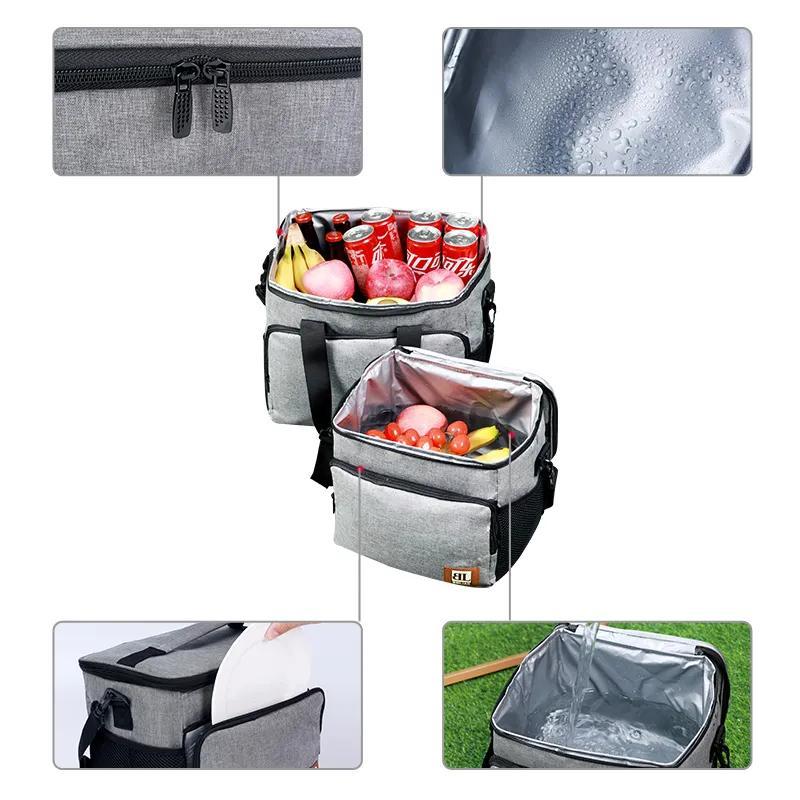 Leak-proof Insulated Lunch Bag With Adjustable Straps For Work, Office, Picnic, And Beach