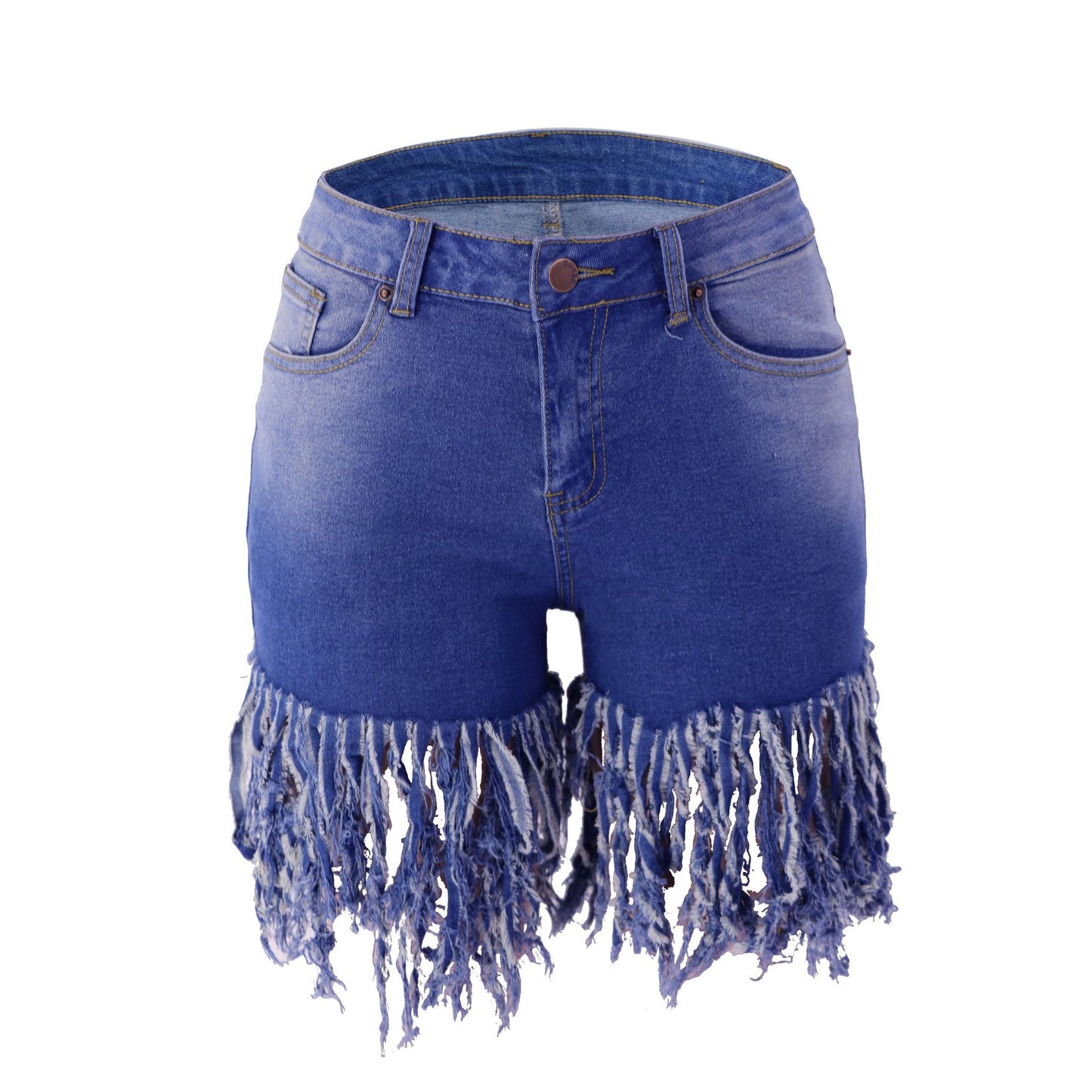 European And American Fashion Tassel Denim Shorts For Women
