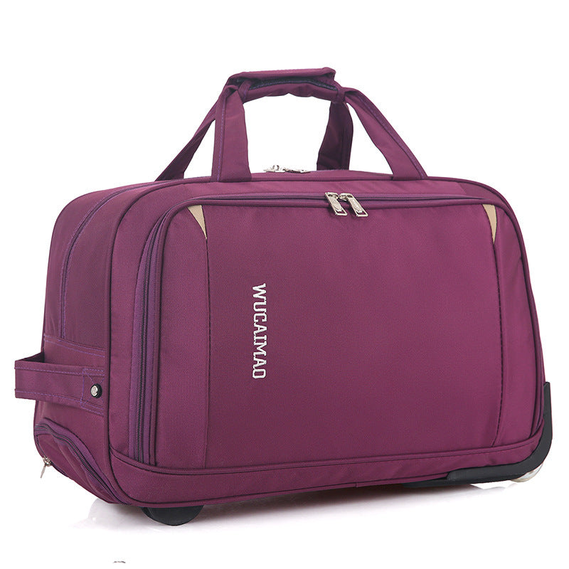 Oxford Cloth Trolley Bag Leisure Travel Folding Luggage