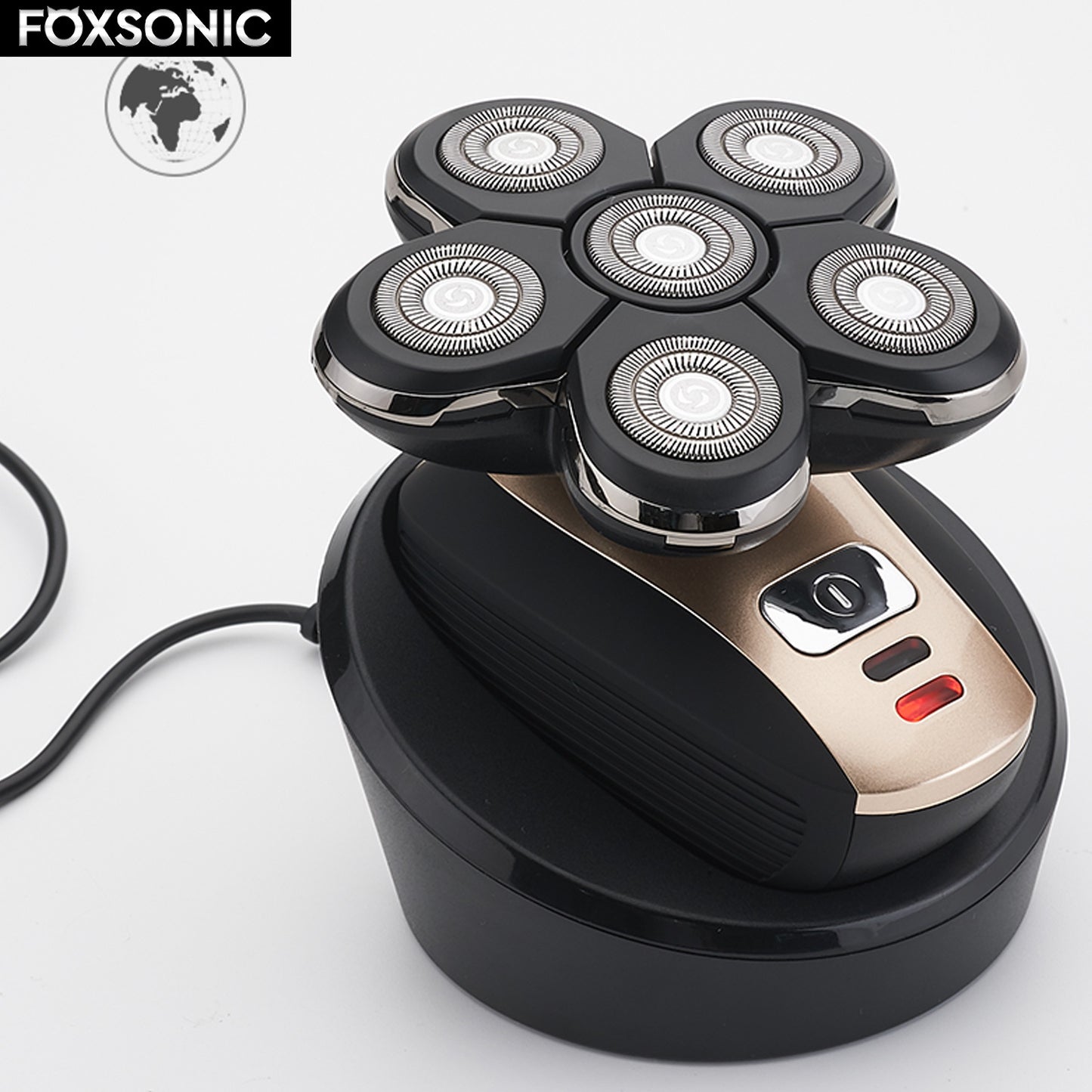 Smart Digital Men's Shaving Head Machine Five-head Electric Shaver Rechargeable Shaver