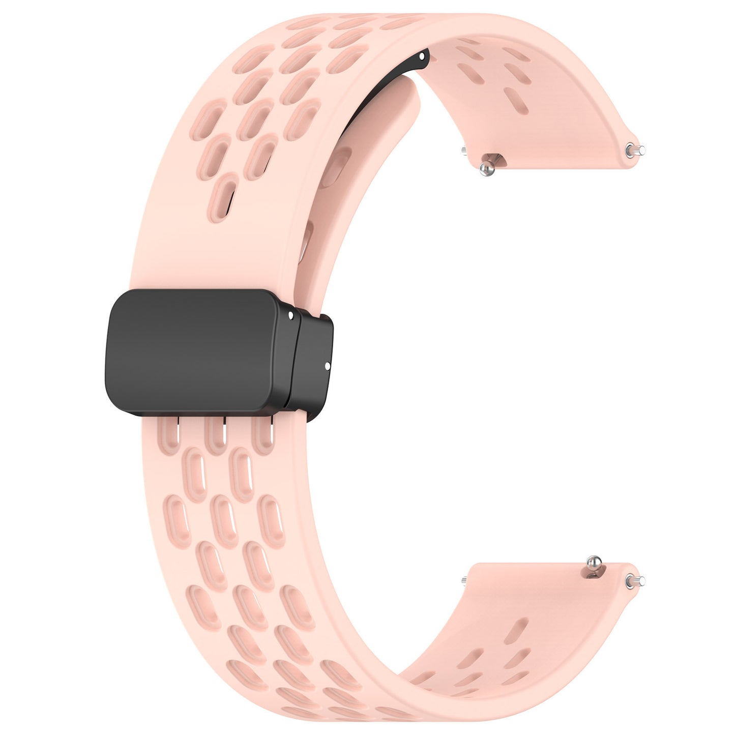 Simple Solid Color Magnetic Buckle Breathable Hole Strap