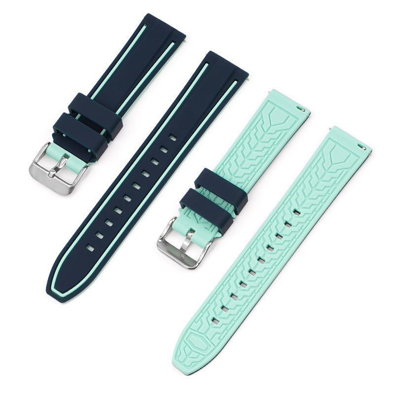 All-match 20mm Mercury Moon Two-color Silicone Strap