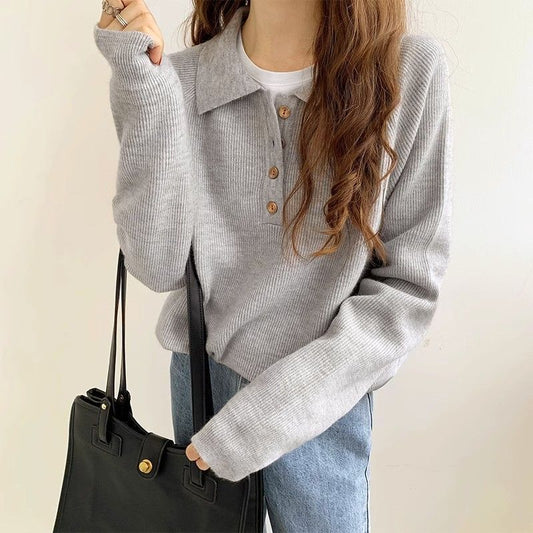 Loose-fitting Long Sleeve Sweater Women