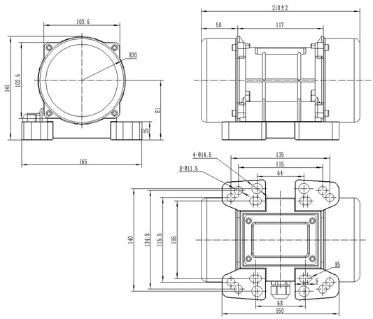 Mve200dc12v 24v Vibration Motor Is Suitable For Outdoor Concrete Equipment