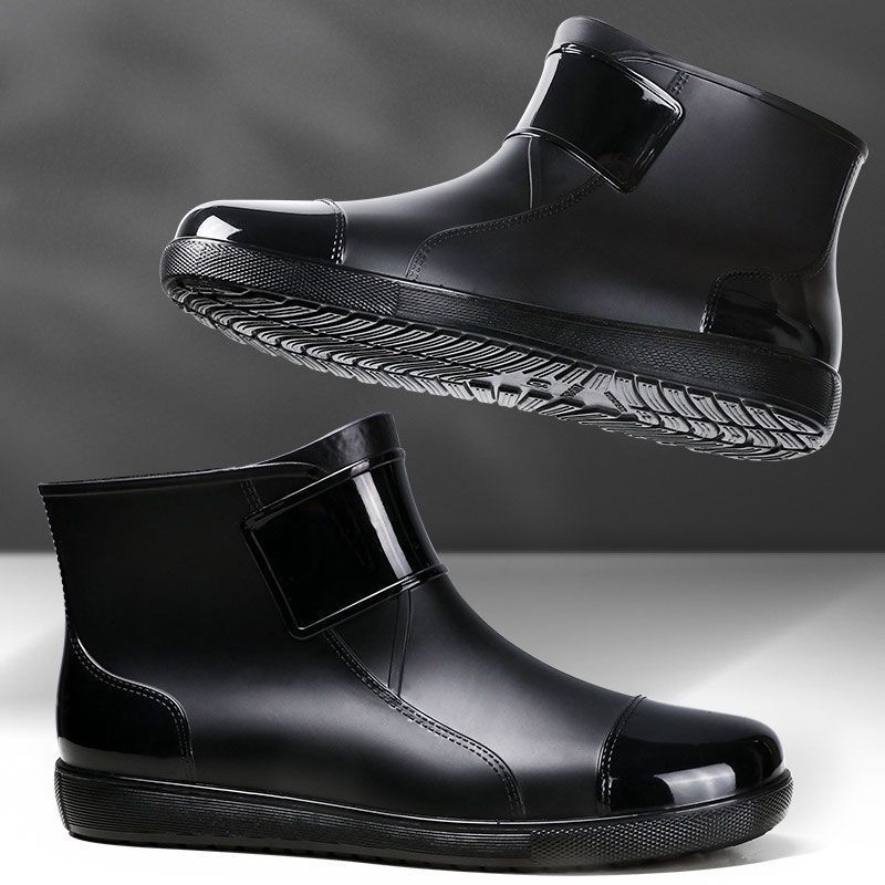 Men's Short Waterproof Plus Size Rain Boots
