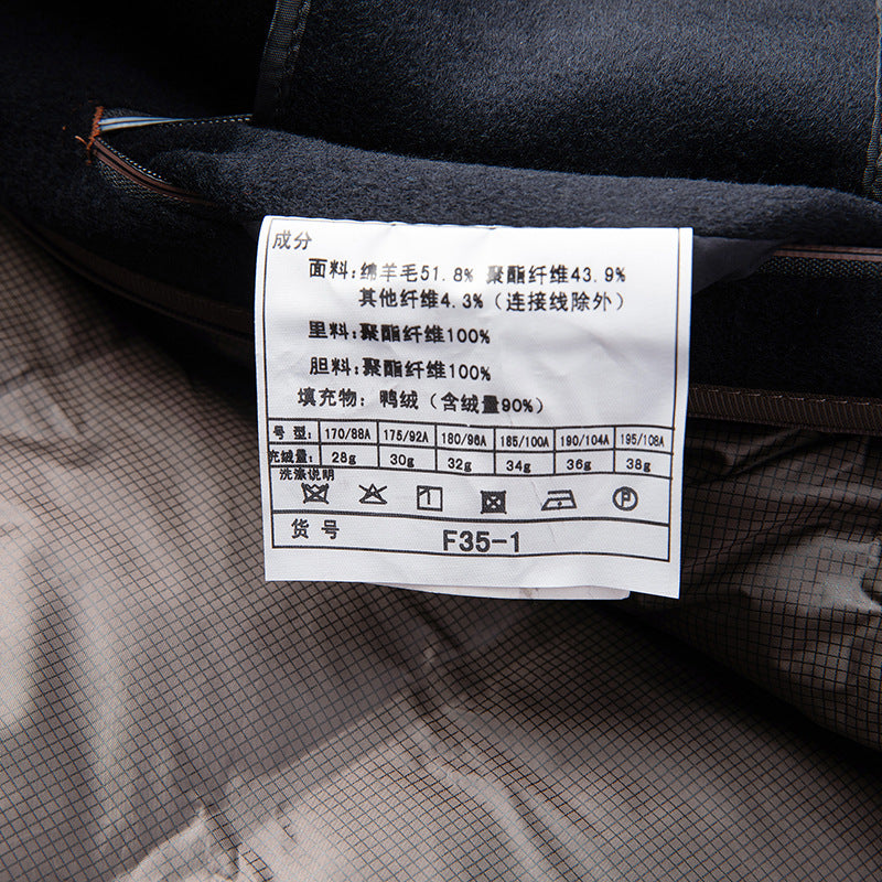 Middle-aged Men's Lapel Double-sided Woolen Coat