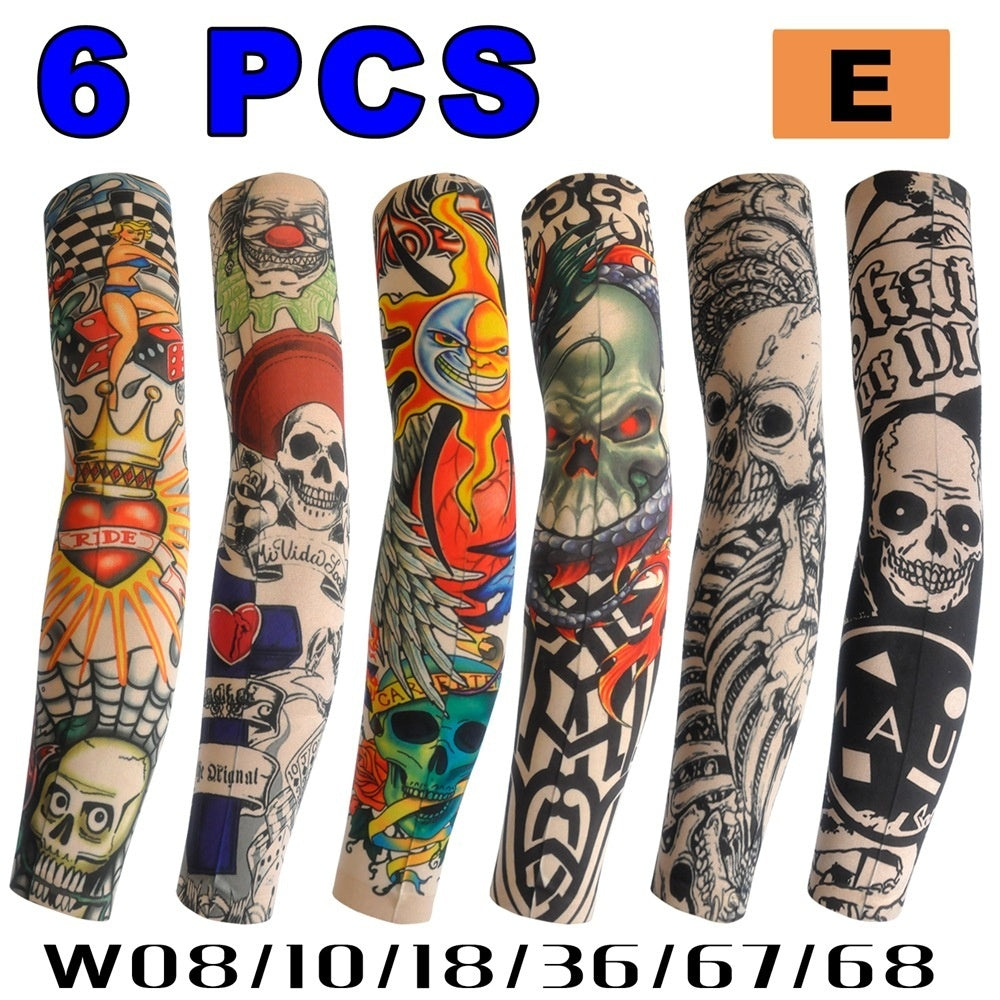 6-piece Combination Seamless Riding Tattoo Sun Protection Oversleeve