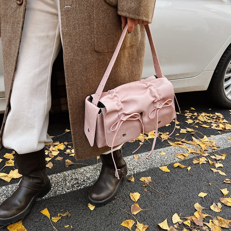 Square Bow Sewing Hand Messenger Bag