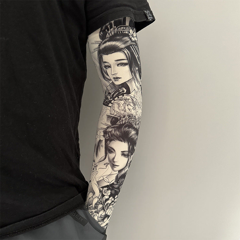 Men's Tattoo UV Protection Outdoor Sun Protection Ice Sleeve