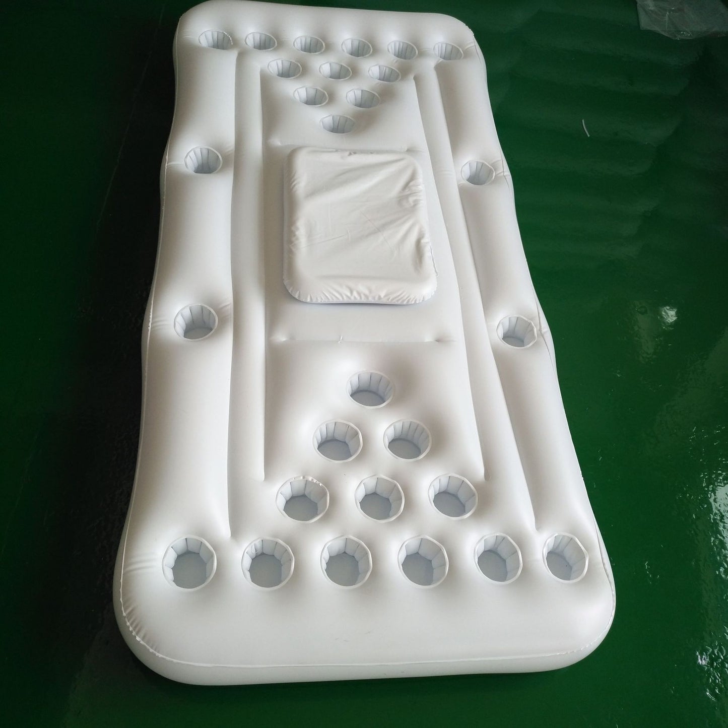 Inflatable Beer Pong Buoy. Pool Beer Pong inflatable mattress. inflatable drinking game