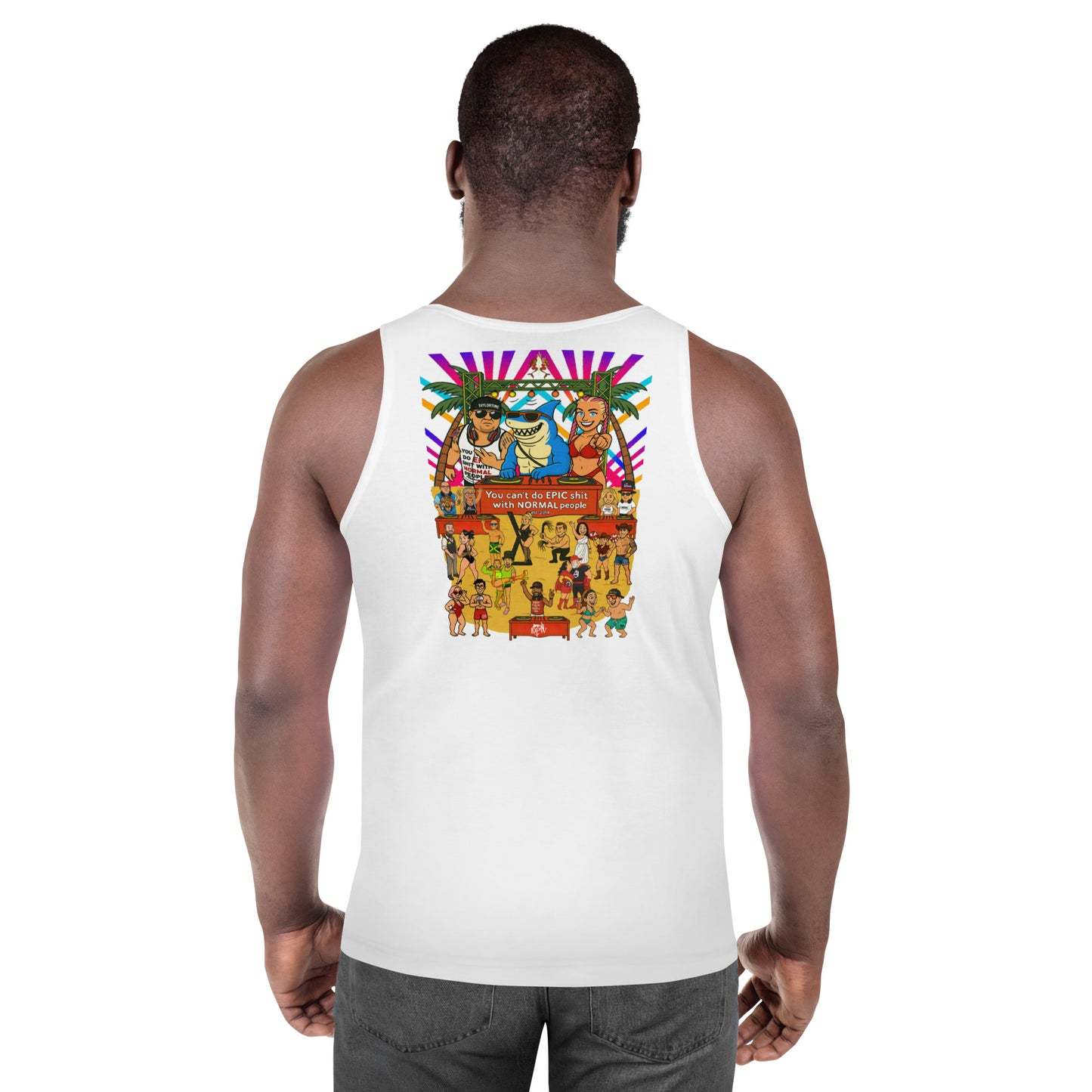 Summer Solid Color Printing Pattern Vest For Men