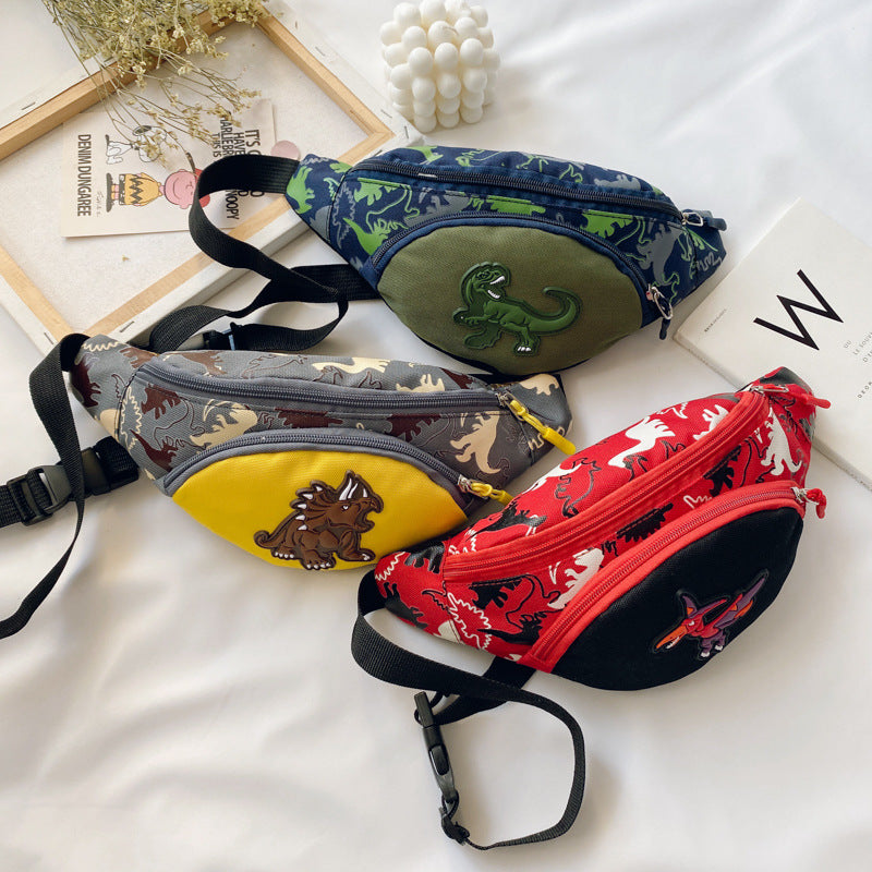 Little Boy Chest Waist Bag Cartoon Little Dinosaur Crossbody Bag