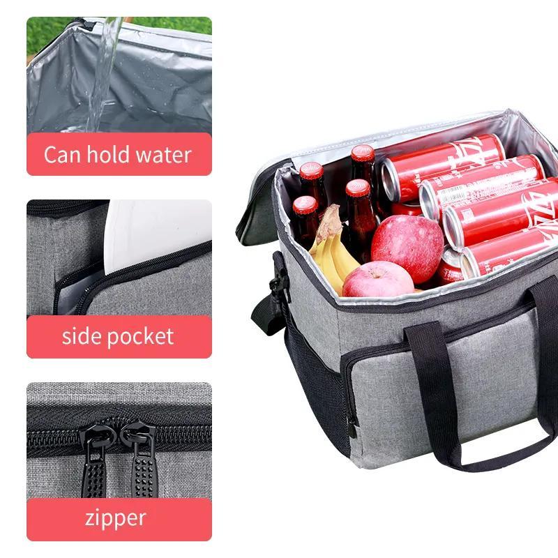 Leak-proof Insulated Lunch Bag With Adjustable Straps For Work, Office, Picnic, And Beach
