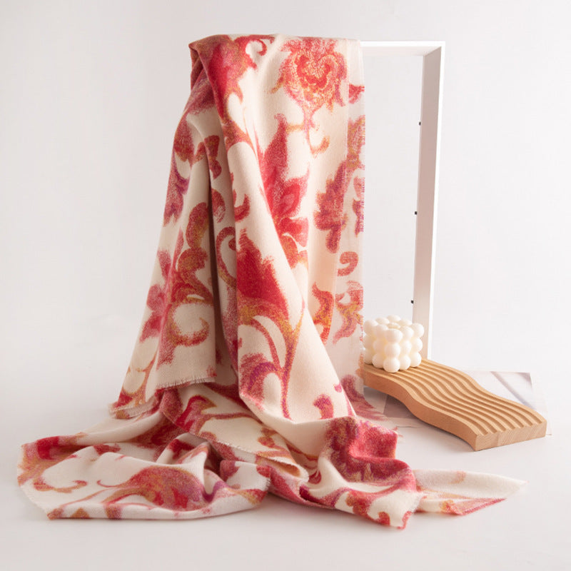 Women's Artificial Cashmere Scarf Winter Elegant Graceful Printing