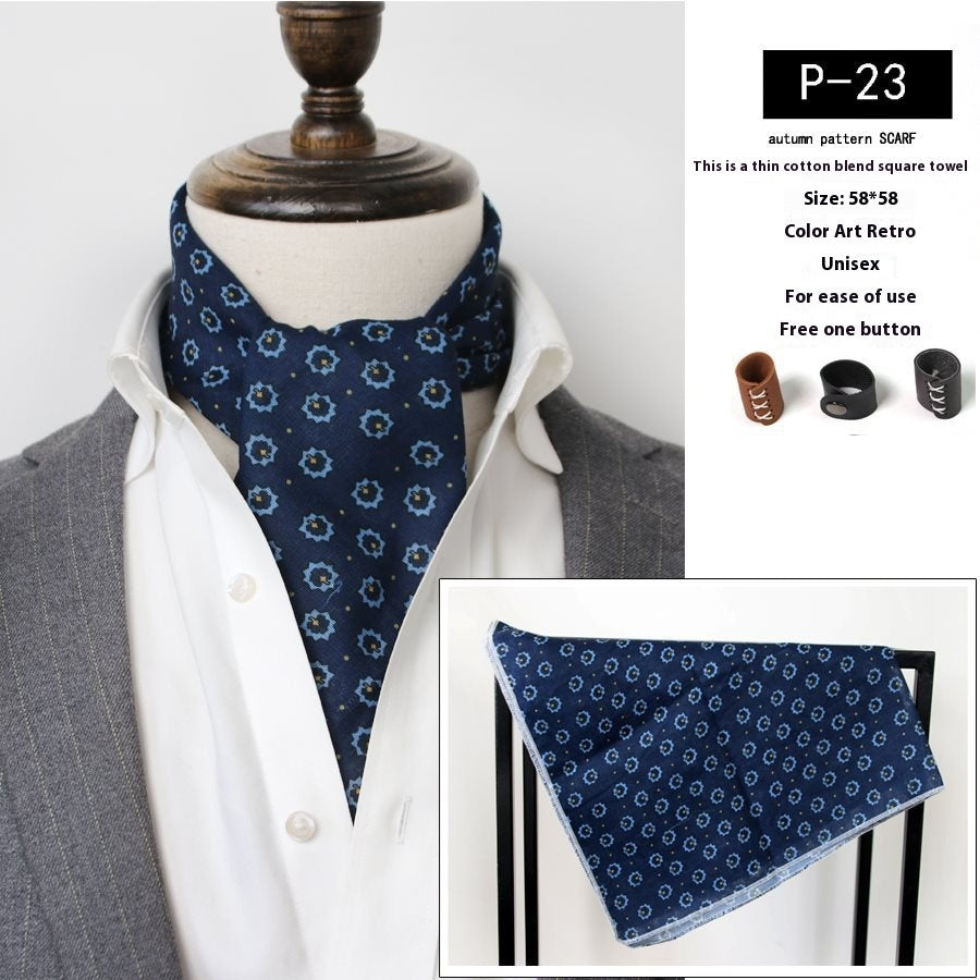 All-matching Men's Scarf Thin Youth Silk Scarf