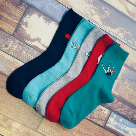 Women's Cartoon Fashion Candy Color Socks
