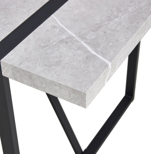 Modern Dining Table, 55 Inch Kitchen Table For 4 People, Rectangular Dinner Table For Dining Room, Home Office, Living Room Furniture, Easy Assembly,