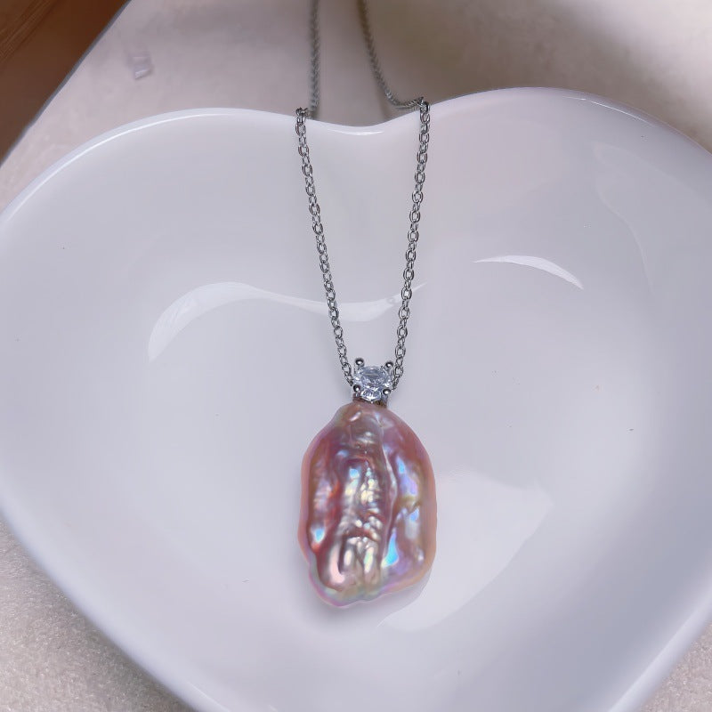 Natural Freshwater Baroque Shaped Pearl Stud Earrings